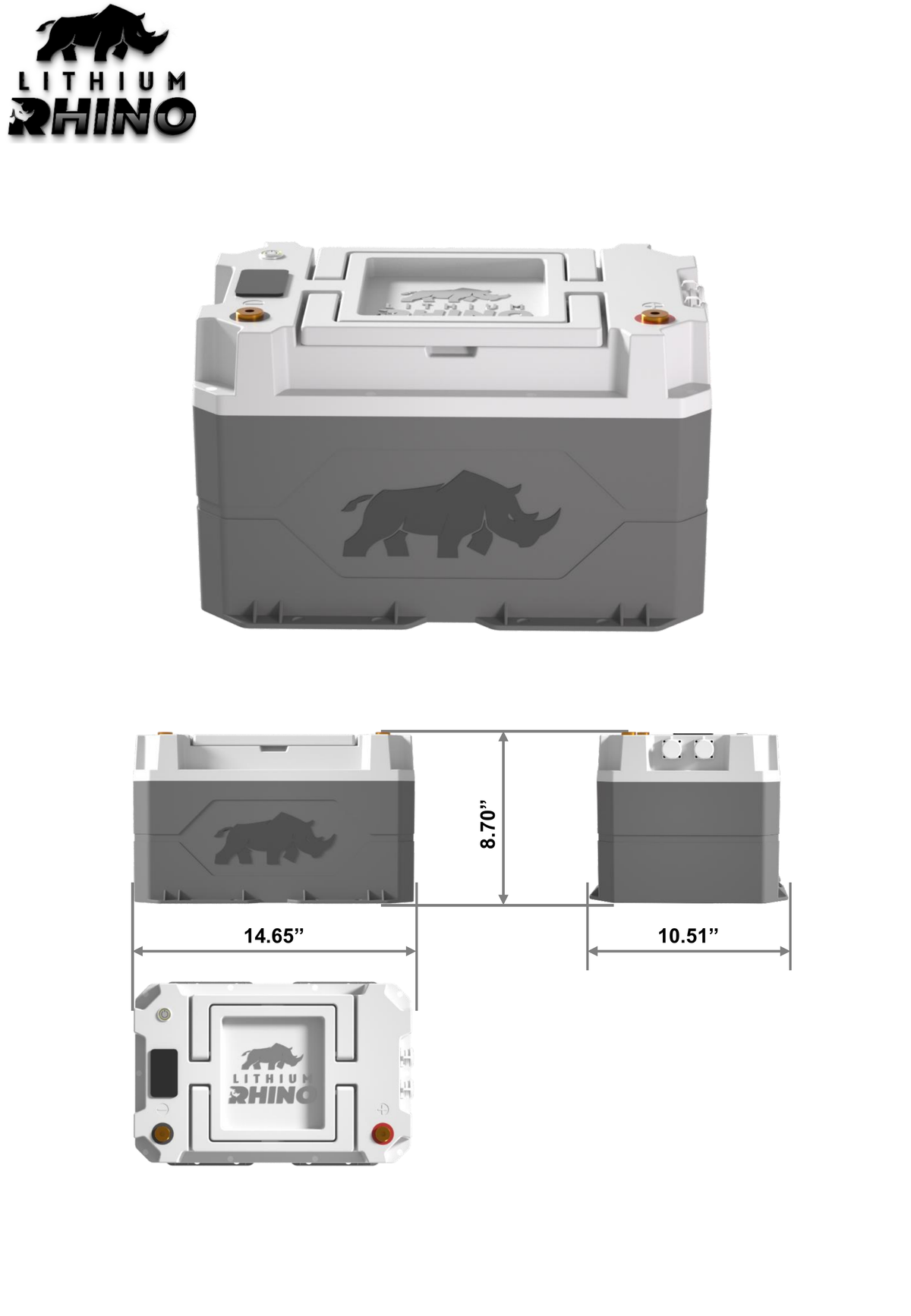 24V 100Ah Lithium Rhino Marine LiFePO4 IP67 Conversion Kit