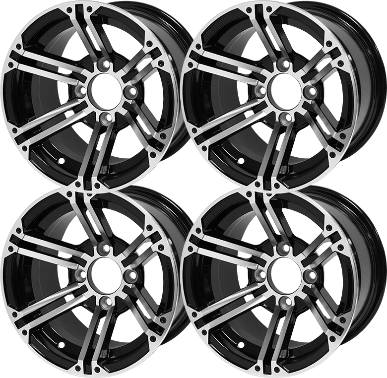 SGC 12″ Terminator Machined/Black Wheel – Aluminum Alloy (SET OF 4 ...