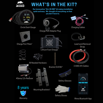 48V 120Ah Lithium Rhino Conversion Kit
