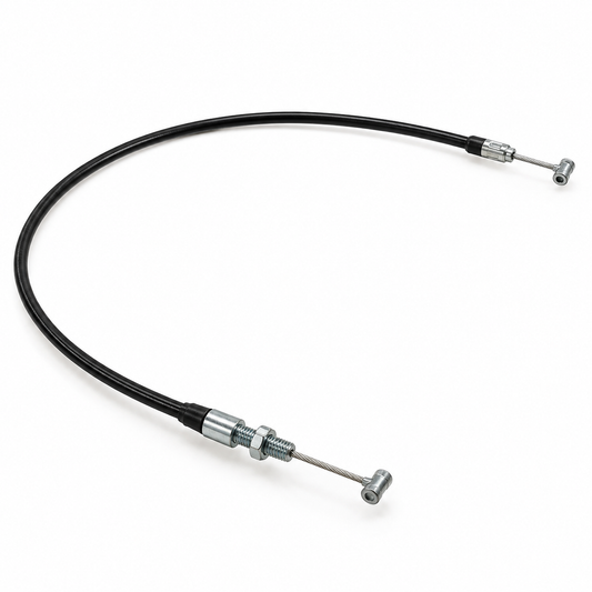 AI-generated illustration only, not an exact manufacturer photograph. EZGO 4-cycle 36-5/8 inch accelerator cable SKU 331. Confirm fittings before ordering.