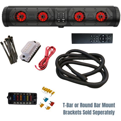 Lithium Rhino GX500 Soundbar with UTV Round Bar Mounts