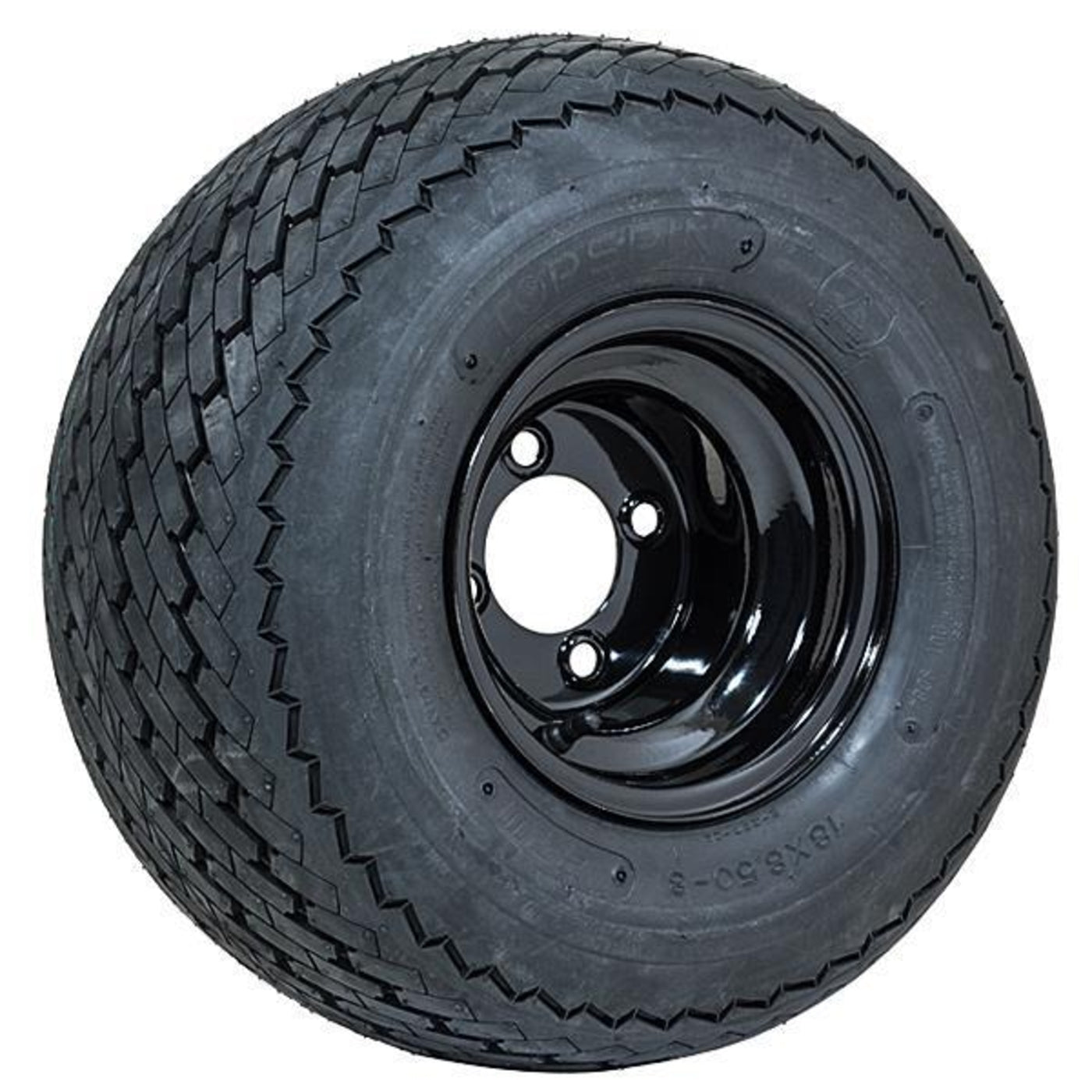 8" GTW¬Æ Topspin Tire & Black Steel Wheel Assembly