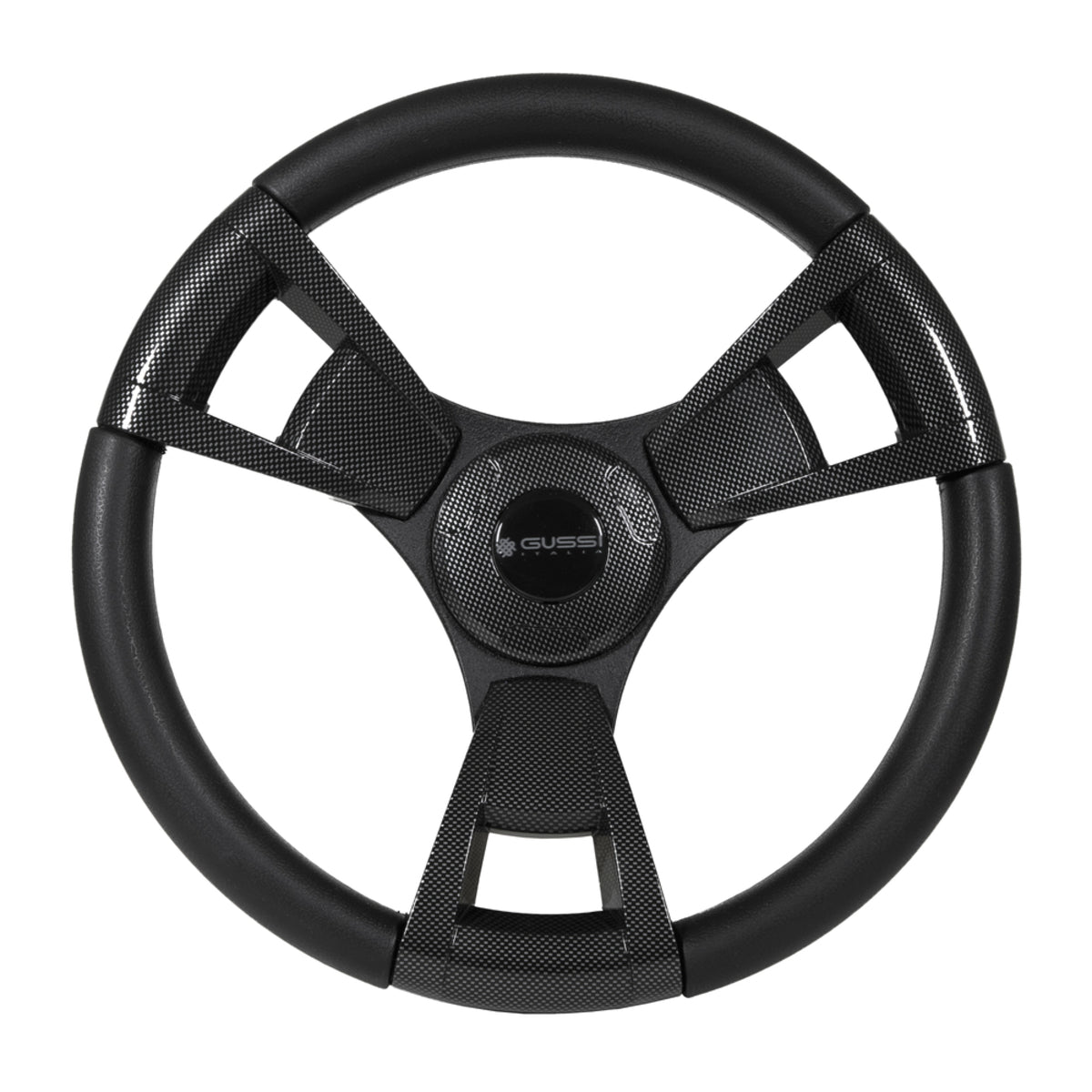 Gussi Italia¬Æ Model 13 Black/Carbon Fiber Steering Wheel For Club Car DS