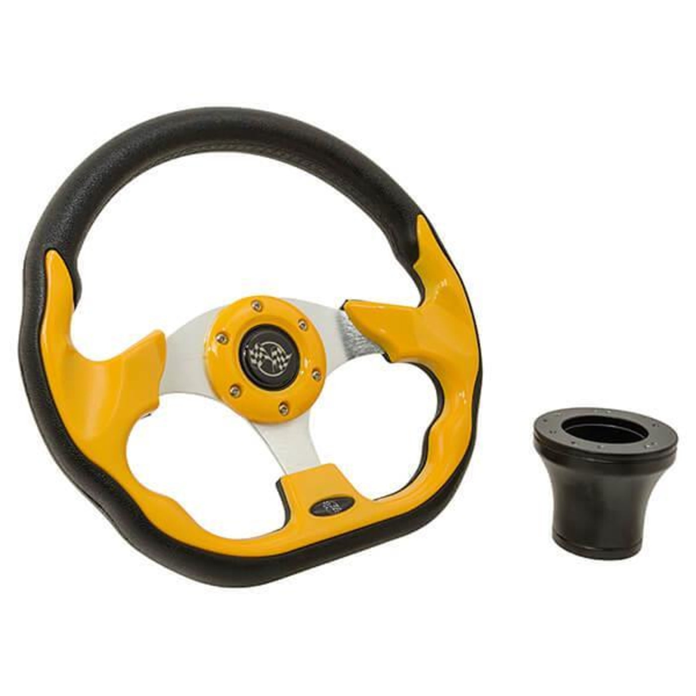 E-Z-GO Yellow Racer Steering Wheel Kit 1994.5-Up