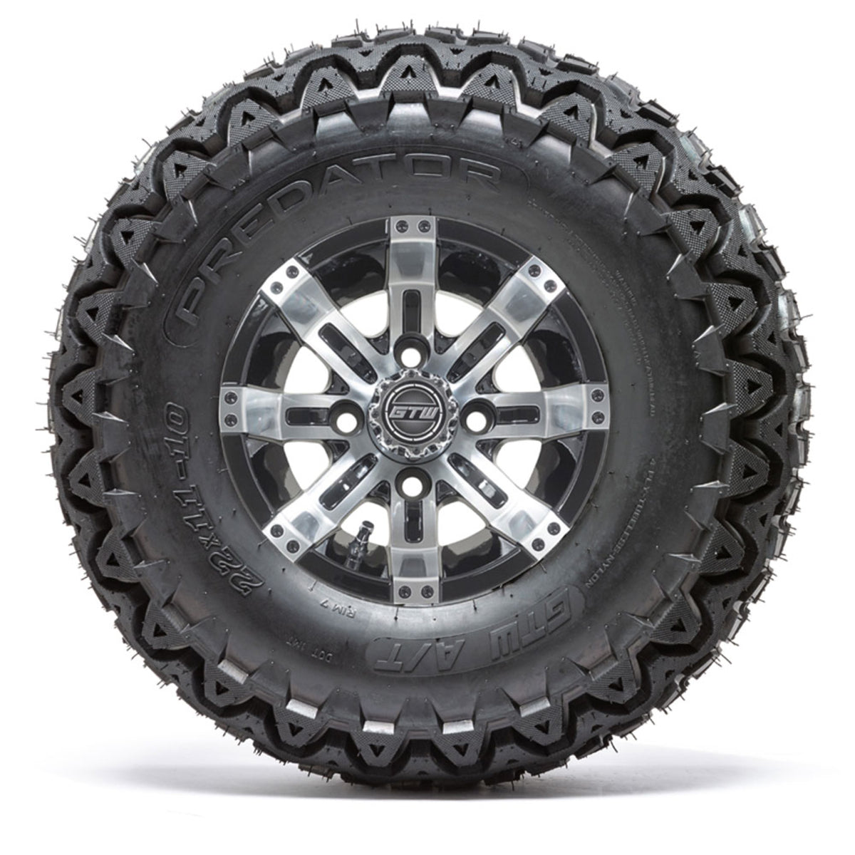 10" GTW Storm Trooper Black Wheels with 22" Predator A/T Tires "‚Äú Set of 4