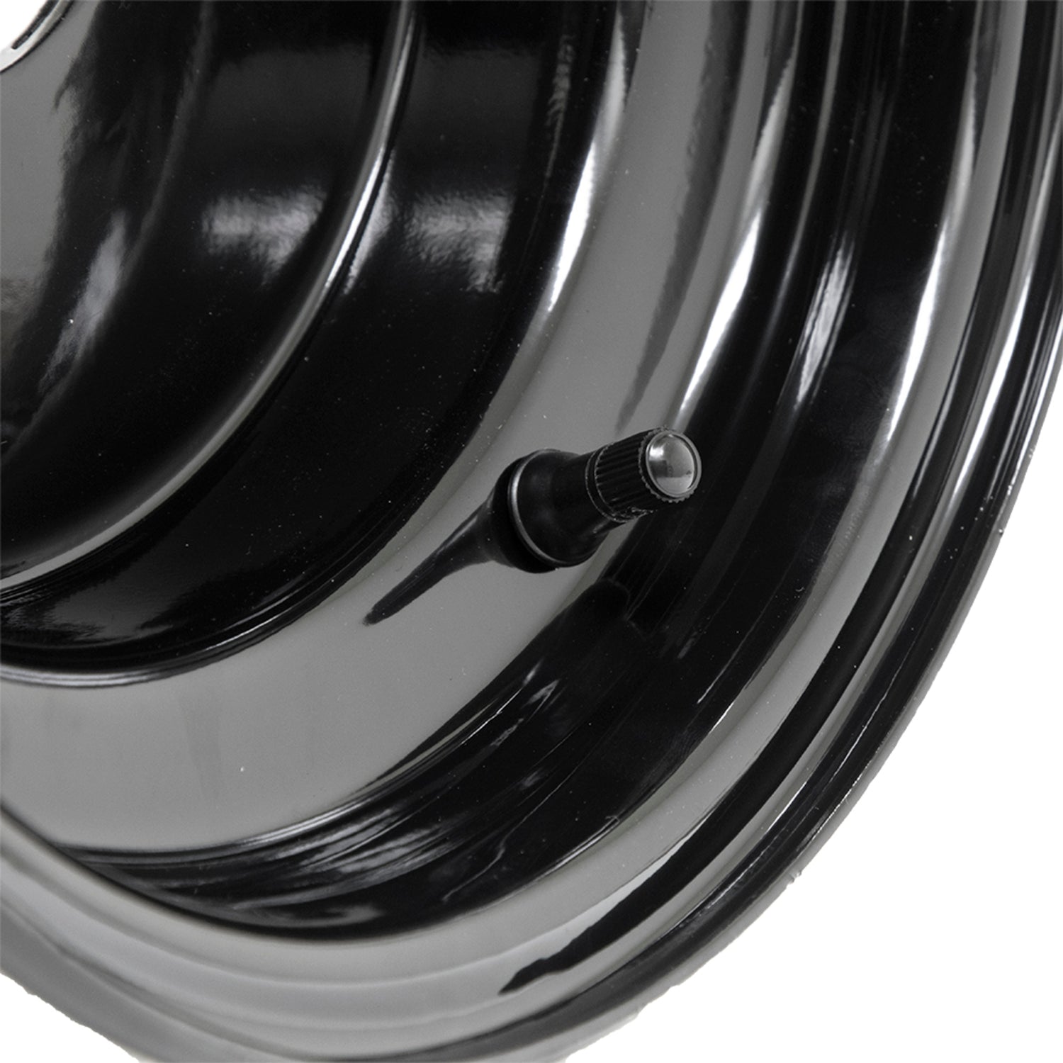 10x6 Black Steel Wheel (Centered)