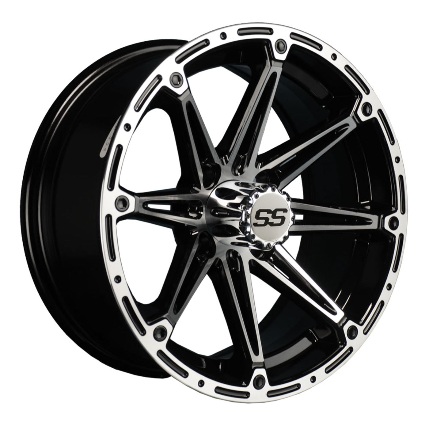 14x7 GTW¬Æ Machined Silver/Black Element Wheel