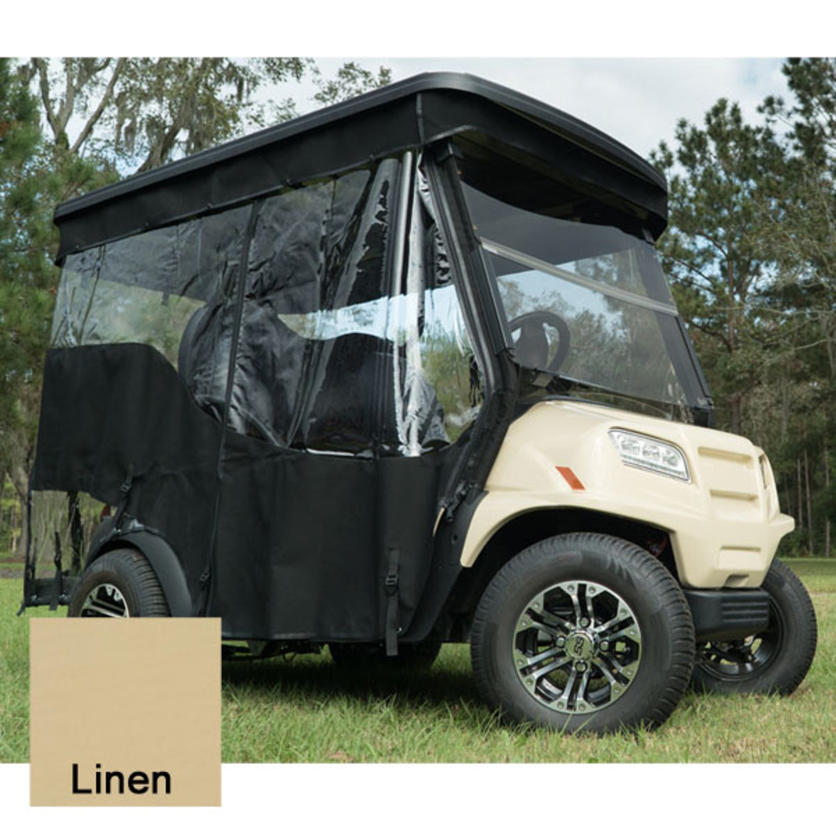 RedDot Chameleon 4 Passenger Track Style Linen Enclosure "‚Äú E-Z-GO TXT/T48