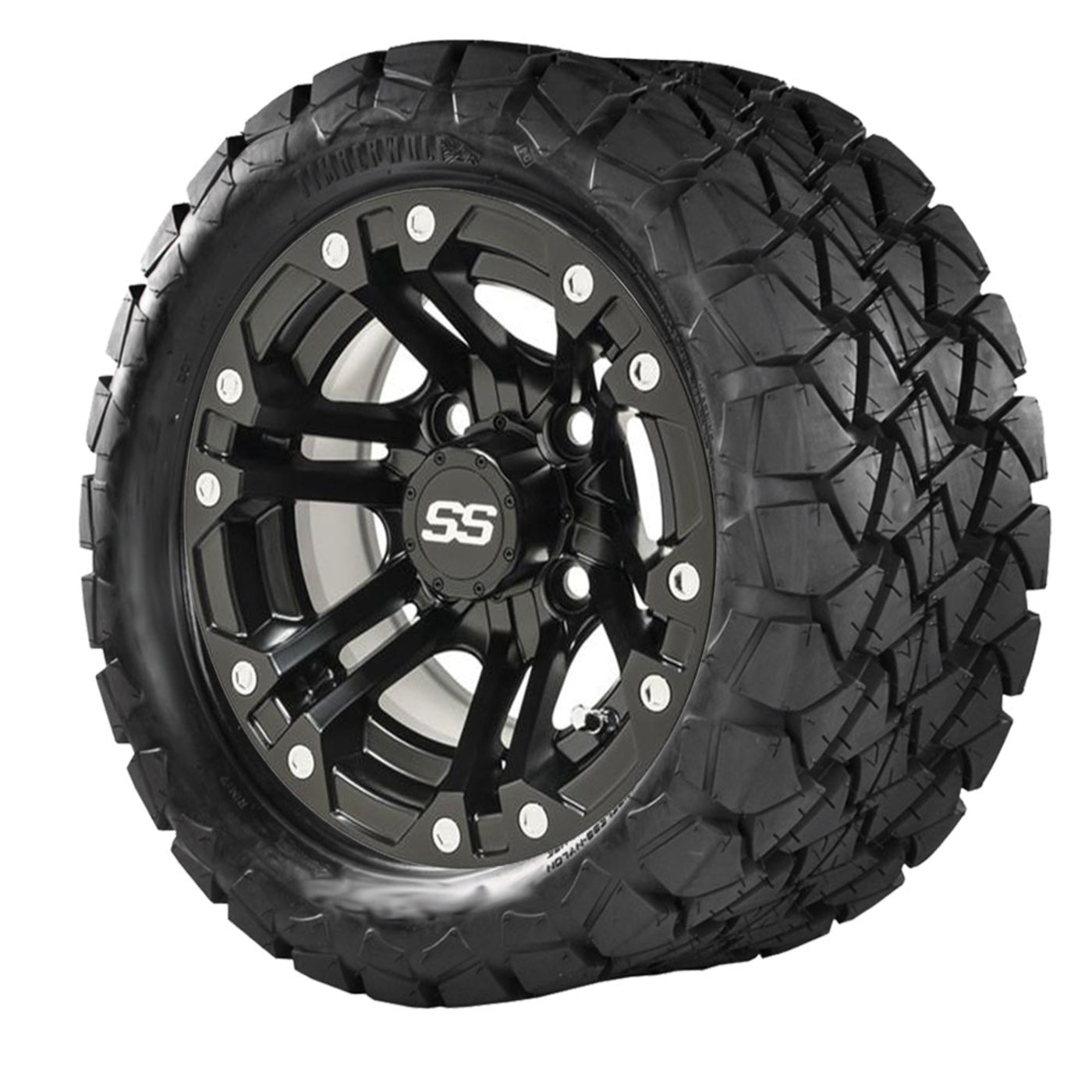 10" GTW Specter Matte Black Wheels with 22" Timberwolf Mud Tires "‚Äú Set of 4