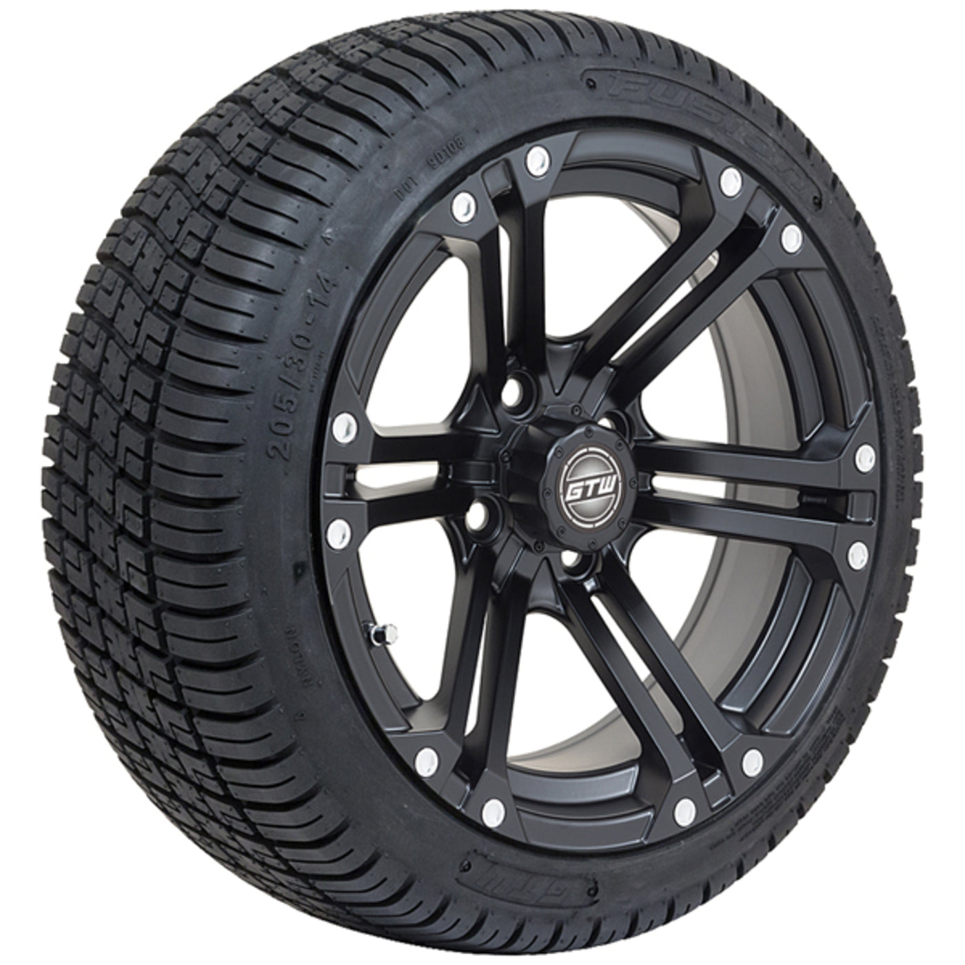 Set of (4) 14" GTW¬Æ Matte Black Specter Wheels On Lo-Pro Tires