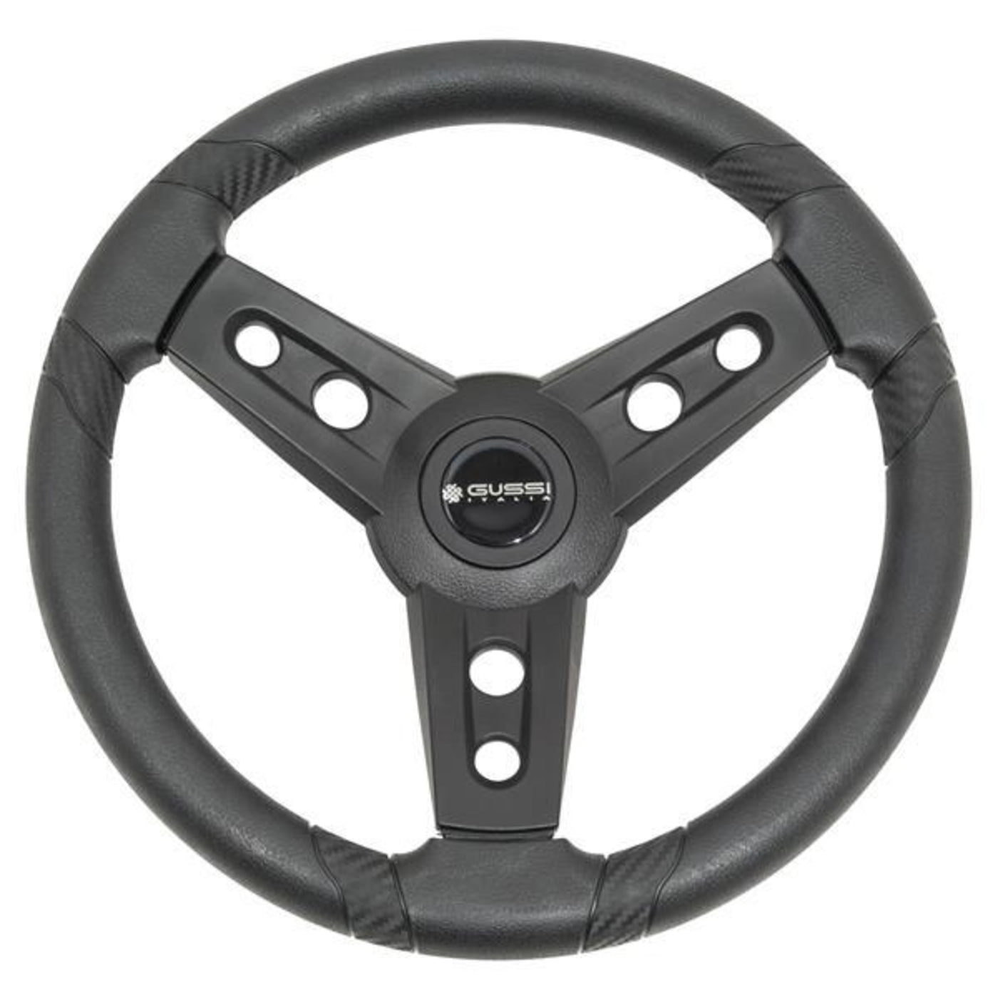 Gussi Italia¬Æ Lugana Black Steering Wheel For All Club Car Precedent Models