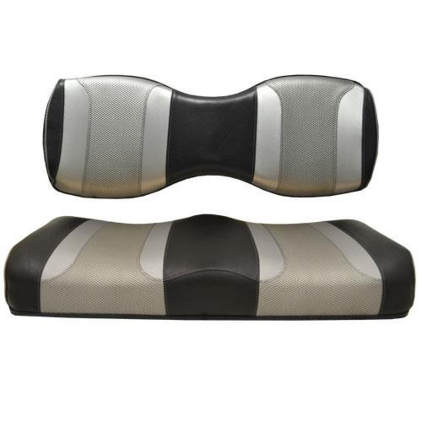 MadJax¬Æ Tsunami Black"‚ÄúLiquid Silver w/ Silver Rush Genesis 250/300 Rear Seat Covers