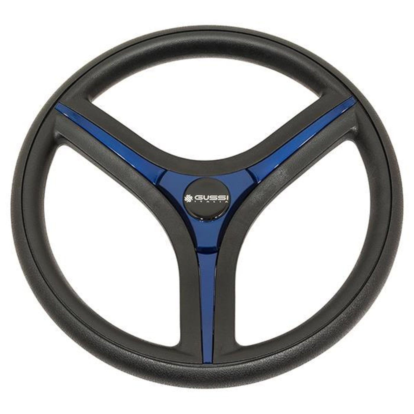 Gussi Italia¬Æ Brenta Black/Blue Steering Wheel for All E-Z-GO TXT / RXV Models