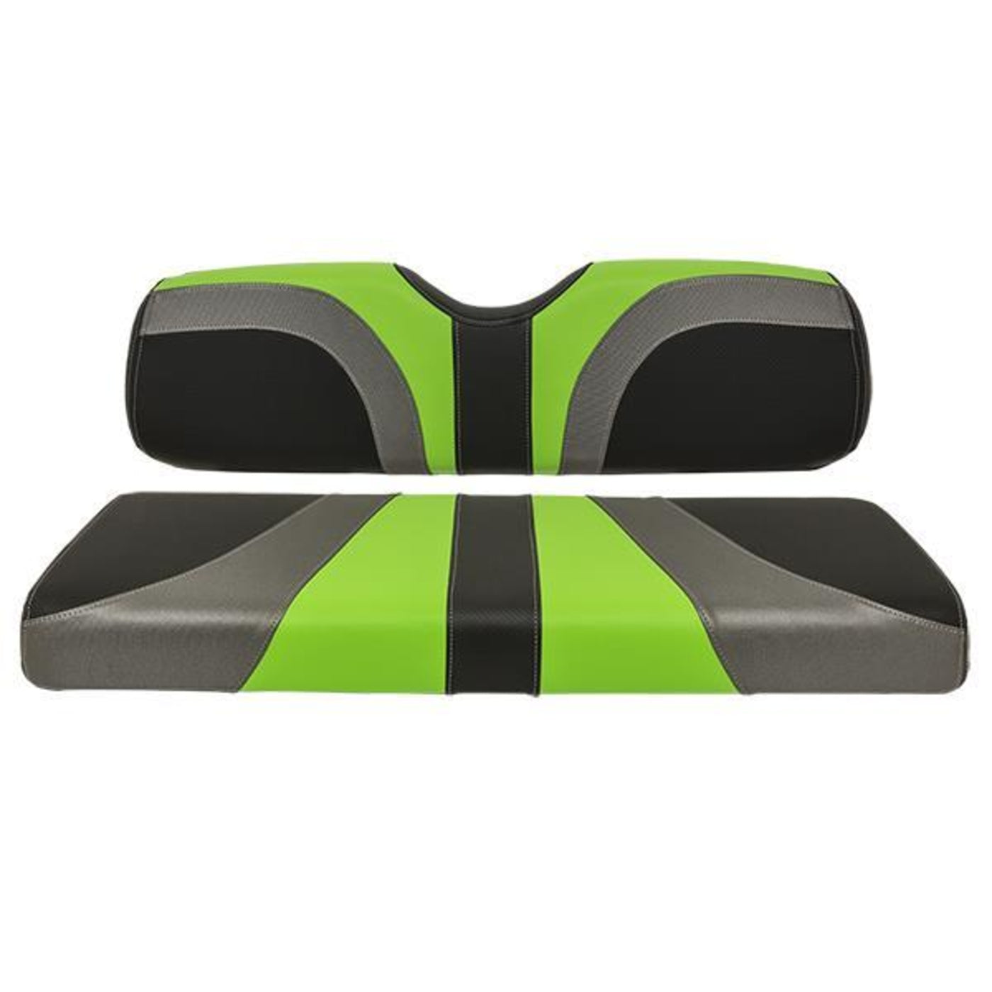 RedDot¬Æ Blade Rear Seat Covers for MadJax¬Æ Genesis 150 Seat Kits "‚Äú Lime Green / Charcoal Gear / Black Carbon Fib