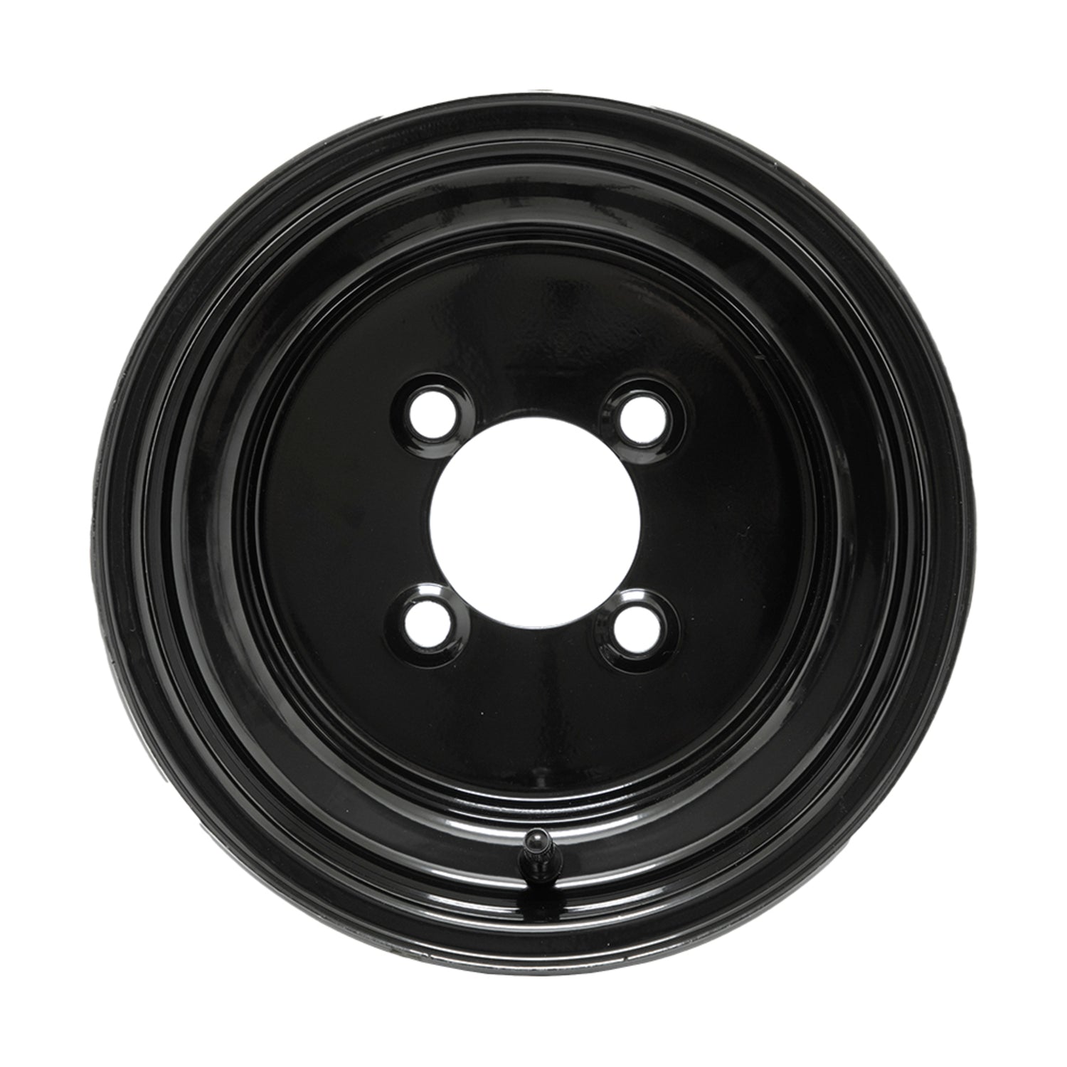 10x6 Black Steel Wheel (Centered)