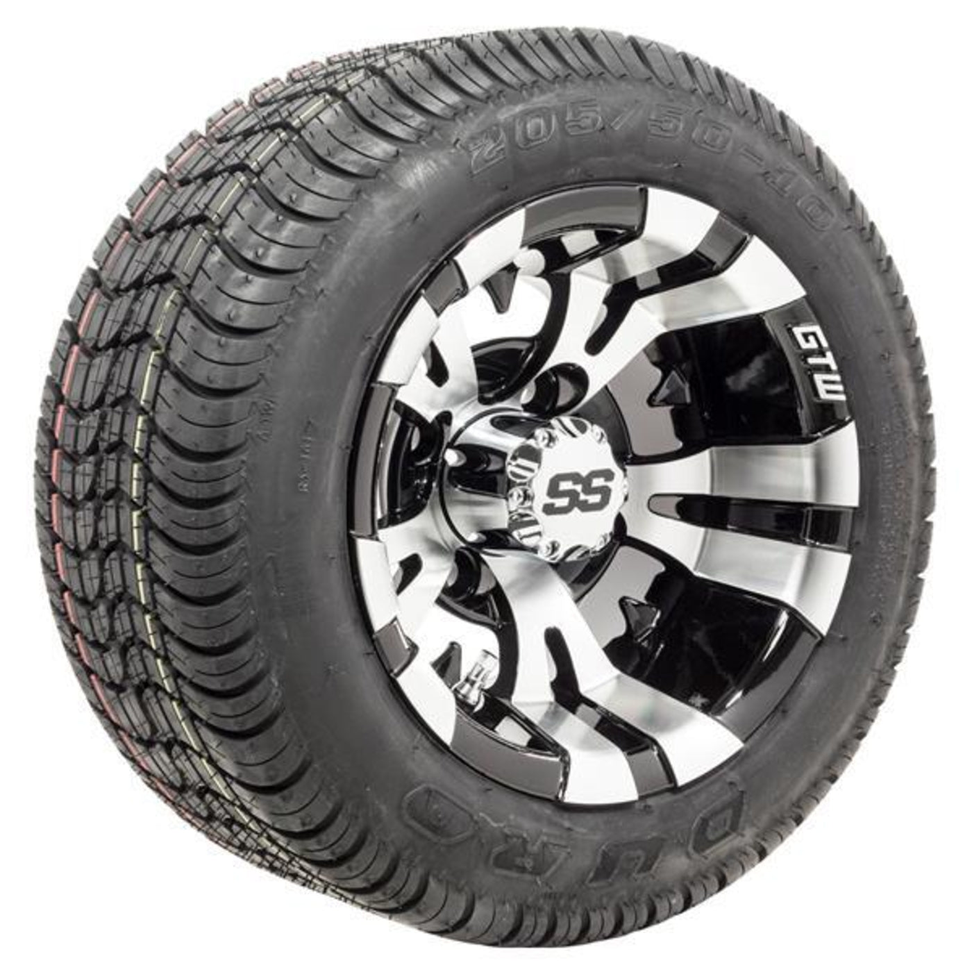 Set of (4) 10" GTW¬Æ Vampire Wheels on Mounted on Duro Lo-Pro Street Tires