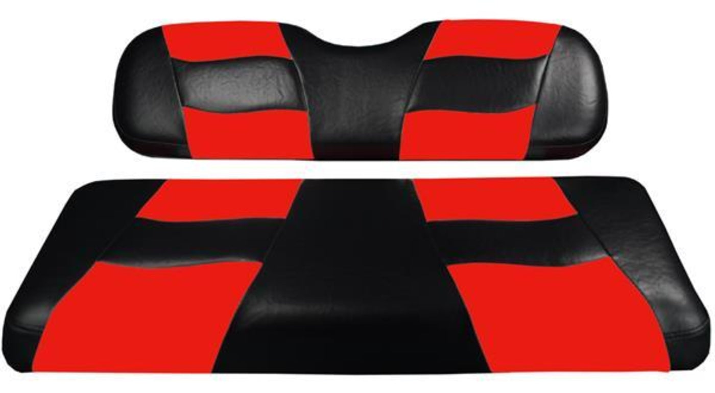 MadJax¬Æ Riptide Black/Red Two-Tone Star Cart Front Seat Covers