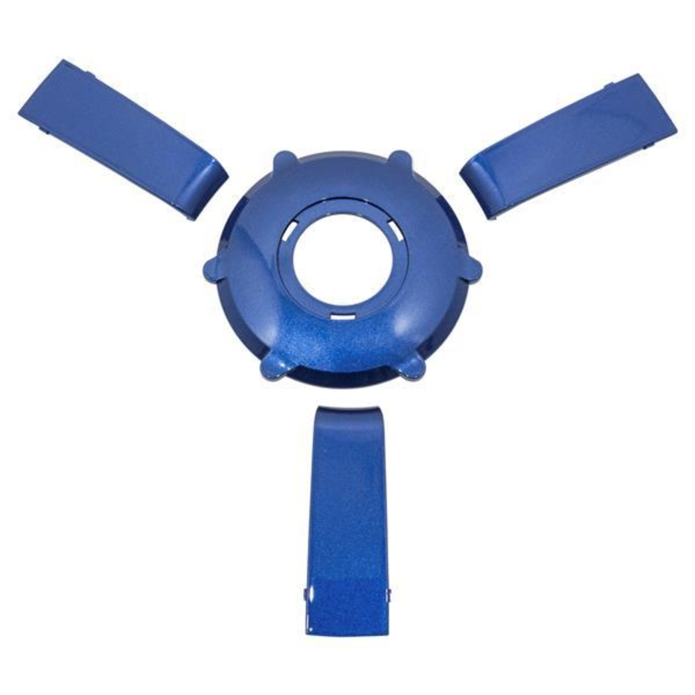 Blue Metallic Center Cap & Spoke Set For Gussi Italia¬Æ Giazza Steering Wheel