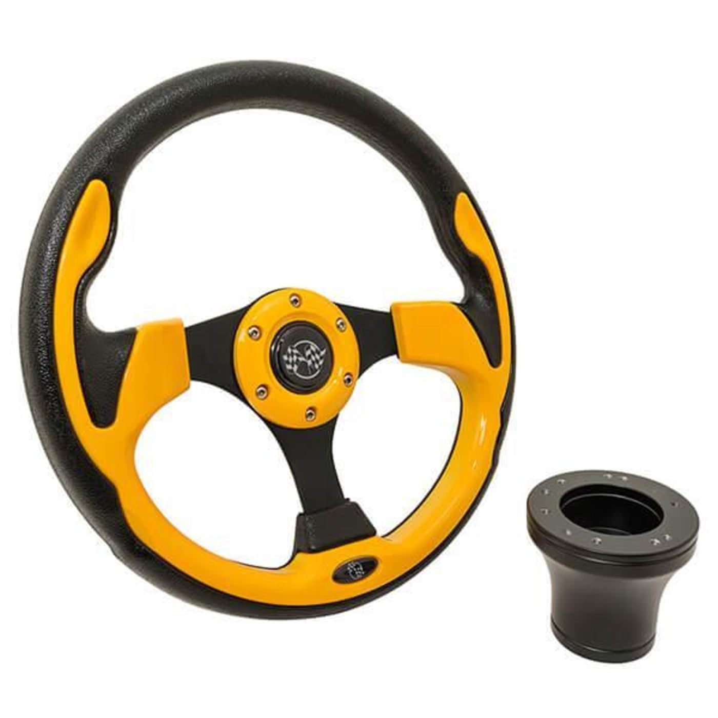 E-Z-GO Yellow Rally Steering Wheel Kit 1994.5-Up