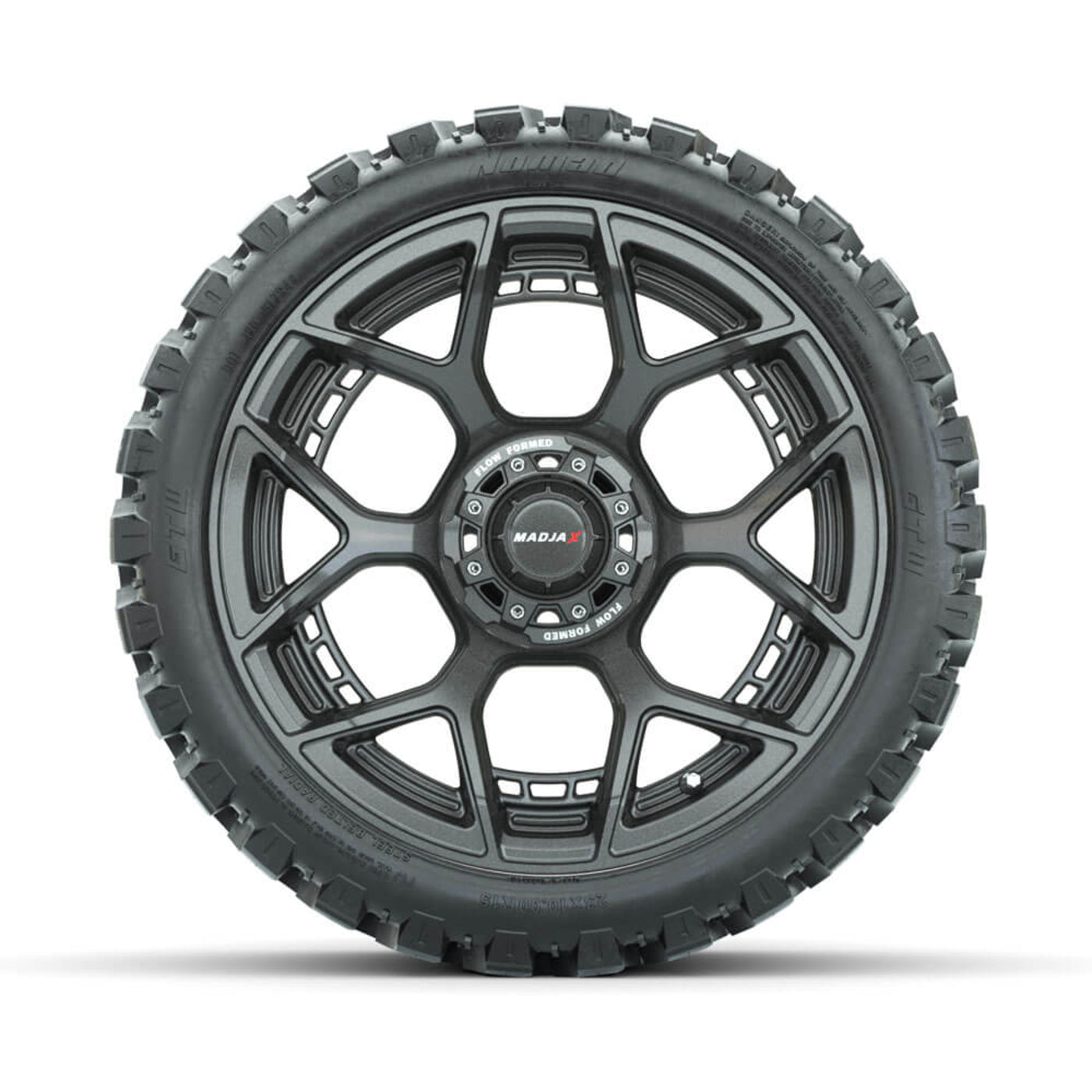 Set of (4) 15&quot; MadJax¬Æ Flow Form Evolution Gunmetal Wheels with GTW¬Æ Nomad Off Road Tires