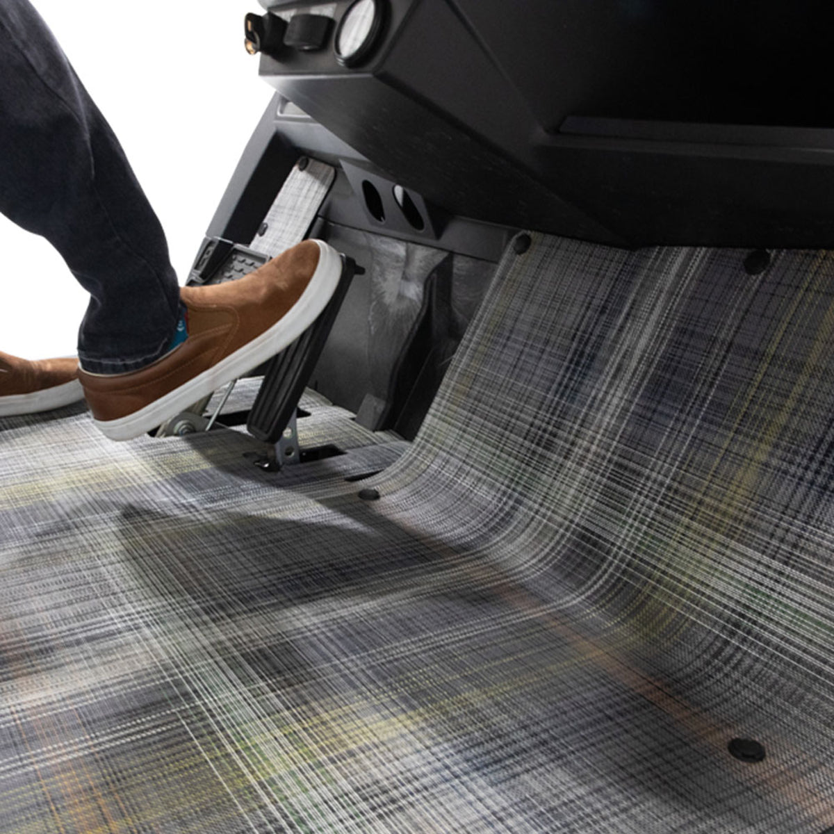 Chilewich¬Æ Premium Club Car Gray Plaid Floor Mat