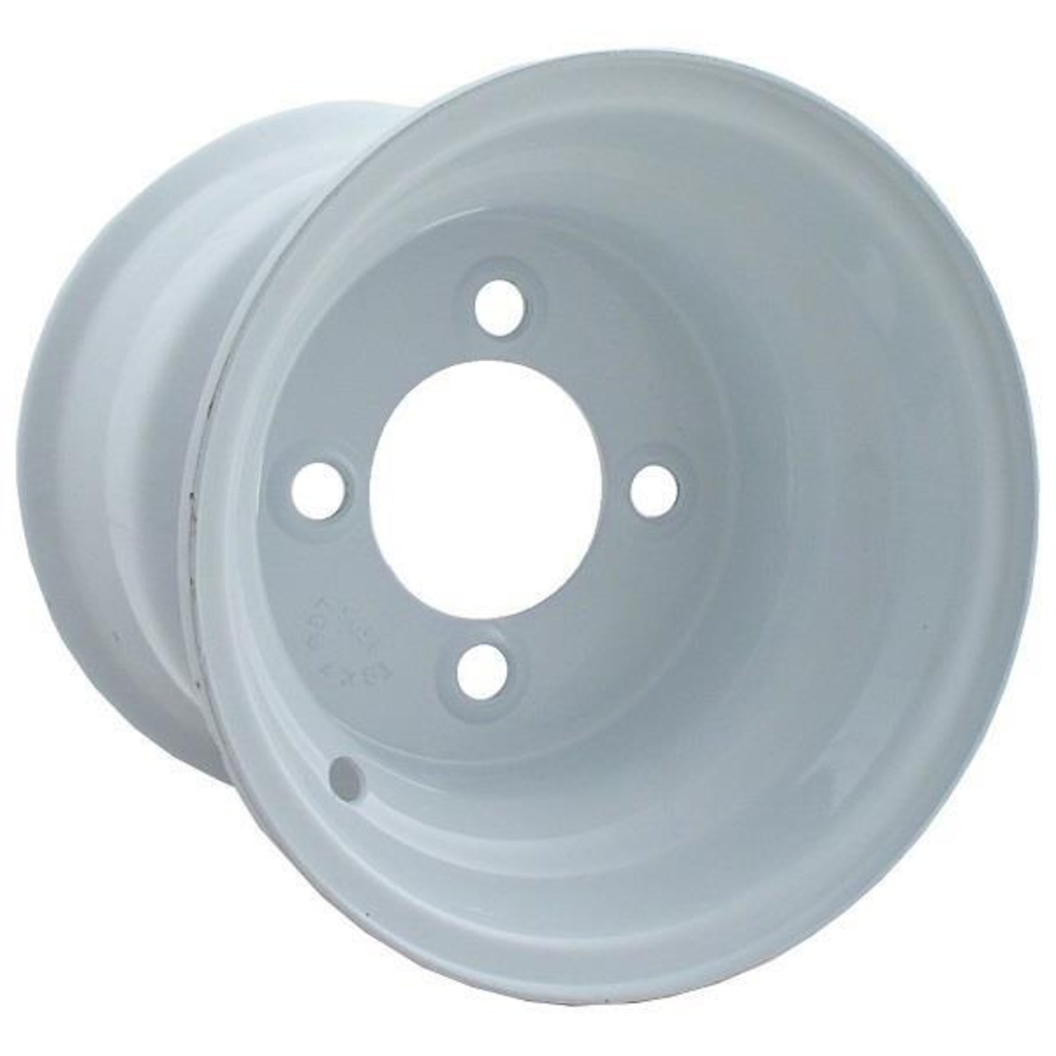 10x7 White Steel Wheel (3:4 Offset)