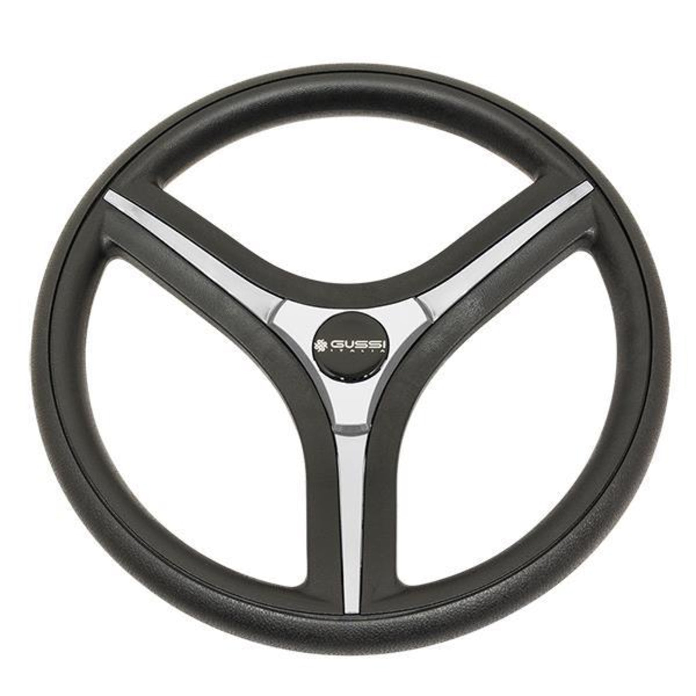 Gussi Italia¬Æ Brenta Black/Silver Steering Wheel (Models Yamaha G16-Drive 2)