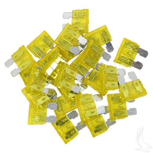 Golf Cart Fuse -BAG of 25 -20A Blade 20A