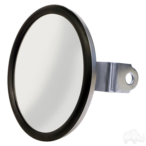 Golf Cart Mirror -Convex Side Mount Rearview -Stainless Steel