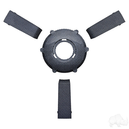 Giazza Golf Cart Steering Wheel Insert Kit -Carbon Fiber