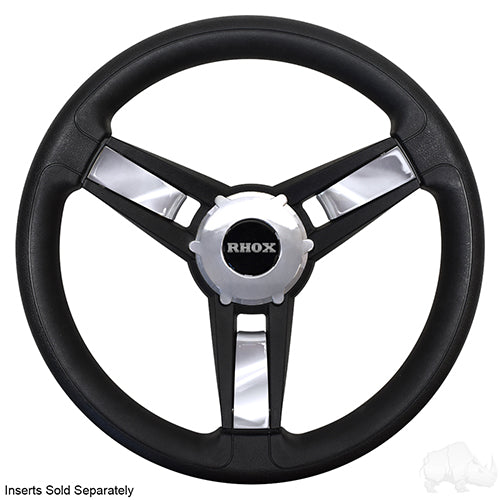 Giazza Golf Cart Steering Wheel -Black -Club Car Tempo -Onward