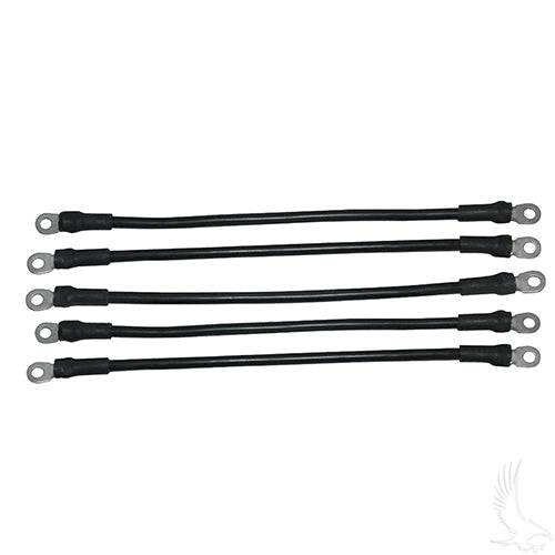 Golf Cart Battery Cable SET - Includes (5) 14" 4 gauge - Club Car DS 48V 95+