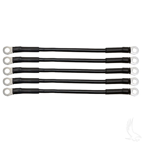 Golf Cart Battery Cable - PACK OF 5 - 9" 6 Gauge Black