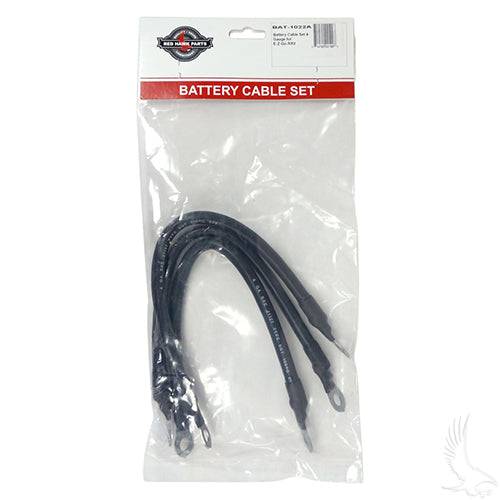 Golf Cart Battery Cable SET - Includes (3) 12" 4 gauge - EZGO RXV 08+