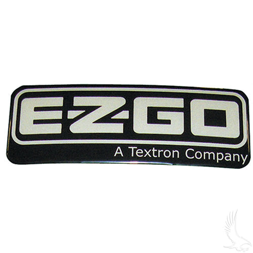 EZGO RXV Golf Cart Front Name Plate/Emblem - Black/Silver (2008+)