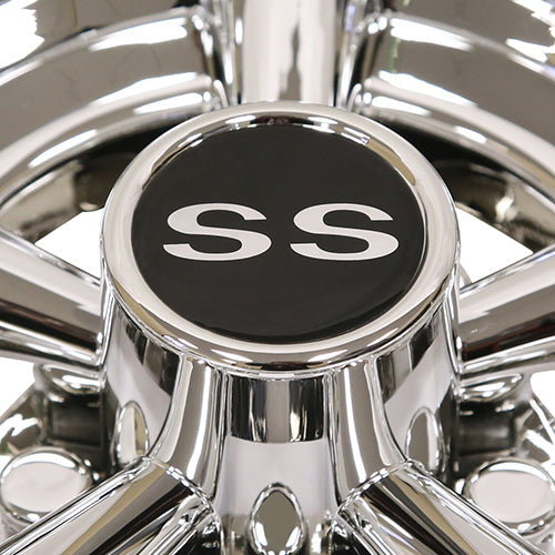 8" SS Chrome Golf Cart Wheel Cover/Hub Cap