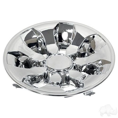 8" RHOX Driver Chrome Golf Cart Wheel Cover/Hub Cap