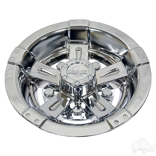 8" RHOX Vegas Chrome Golf Cart Wheel Cover/Hub Cap