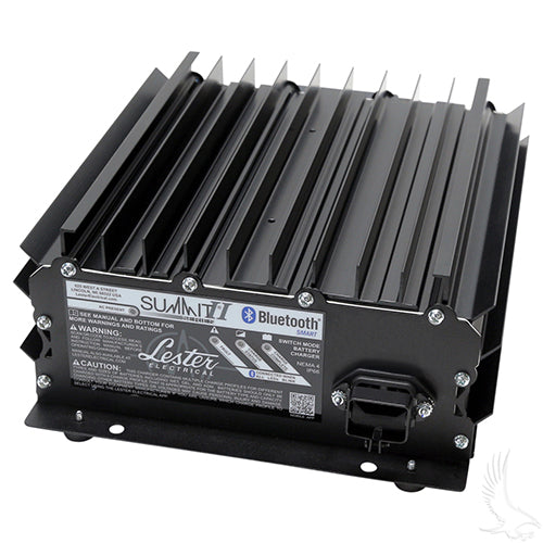 Golf Cart Battery Charger - Lester Summit Series High Frequency - 24V-48V - 22-25A E-Z-Go Industrial Notched DC
