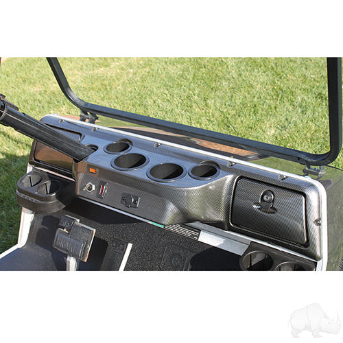 Golf Cart Dash -  Carbon Fiber 4 Cup -  Club Car DS