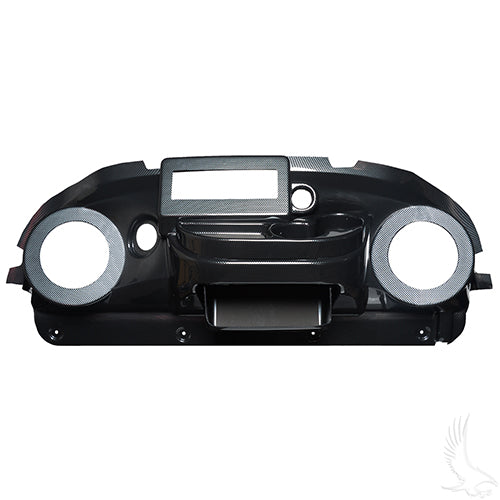 Golf Cart Dash -  Deluxe with Radio/Speaker Cutout -  Carbon Fiber -  Club Car Tempo -  PrecedentORIGINALDASH-1067