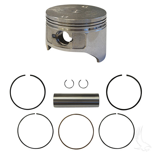 Golf Cart Piston and Ring Set, +.25mm, EZGO 4 Cycle Gas 96-08 Fuji-Robin Only, 350cc, Not for Kawasaki