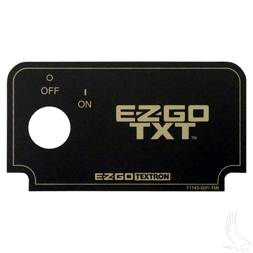 EZGO Medalist/TXT Golf Cart Key Switch Decal
