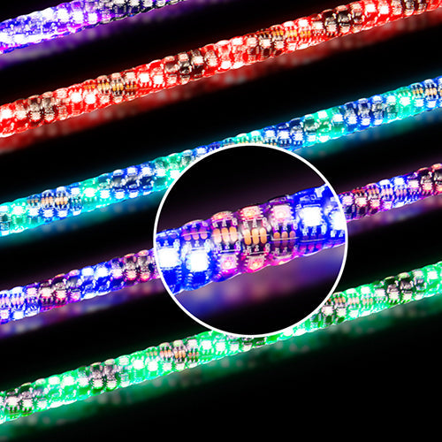 LED Whip Light Stick, 6' RGB Wrapped with Remote Control Color