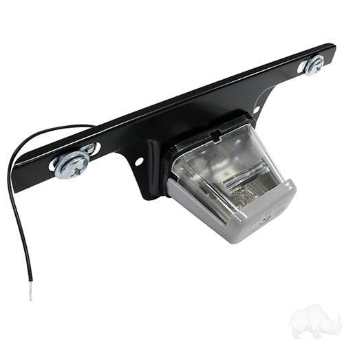 Golf Cart License Plate Bracket w/ Light, Surface Mount