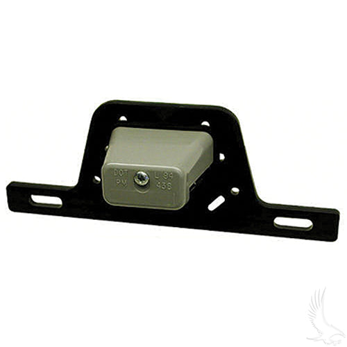 Golf Cart License Plate Bracket w/ Light, Surface Mount