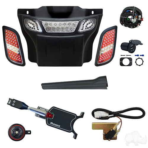 EZGO RXV Golf Cart Lights Kit - Street Legal LED Light Bar Bumper