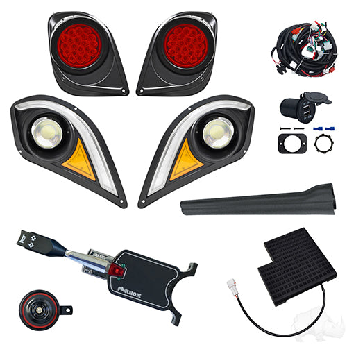 BYO LED Light Kit w/ RGBW LED Running Light, Yamaha Drive2 17-19 (Standard, OE Pedal Mount)