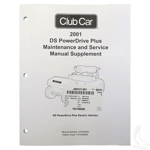 Golf Cart Maintenance & Service Supplement - Club Car PowerDrive Plus 48V 01