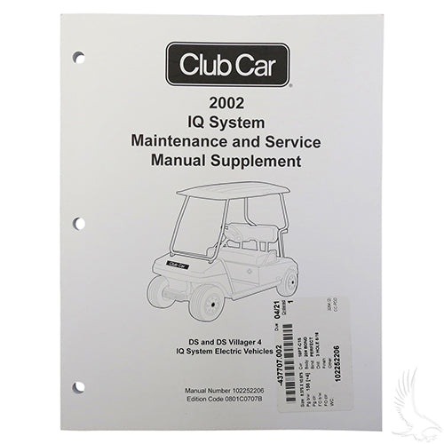 Golf Cart Maintenance & Service Supplement - Club Car DS IQ & DS Villager 4 IQ 02